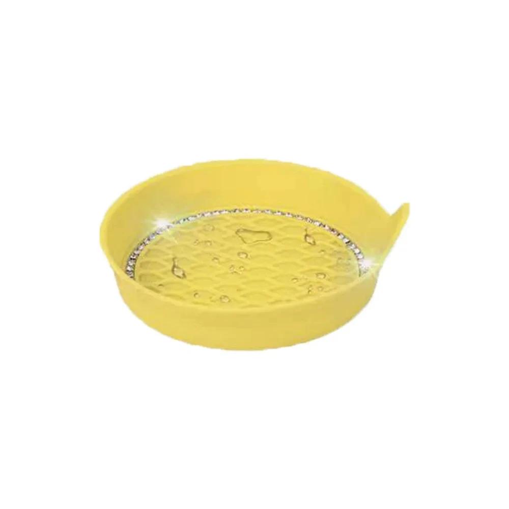 New Non-slip Water Cup Pad Car Coaster Diamond Rhinestone Bling Decoration Anti-skid Rubber Cup Bottle Mat Accessories
