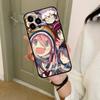 Yuru Camp Phone Case For IPhone 1716 15 14 13 Pro Max 11 12 Mini X Xs XR Black Silicone Cover