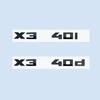 Cromo negro 3D 2,6 cm M X3M40i X3M40d números ABS emblema para BMW X3 SeriesF25 G08 G45 logotipo de la insignia del maletero del coche