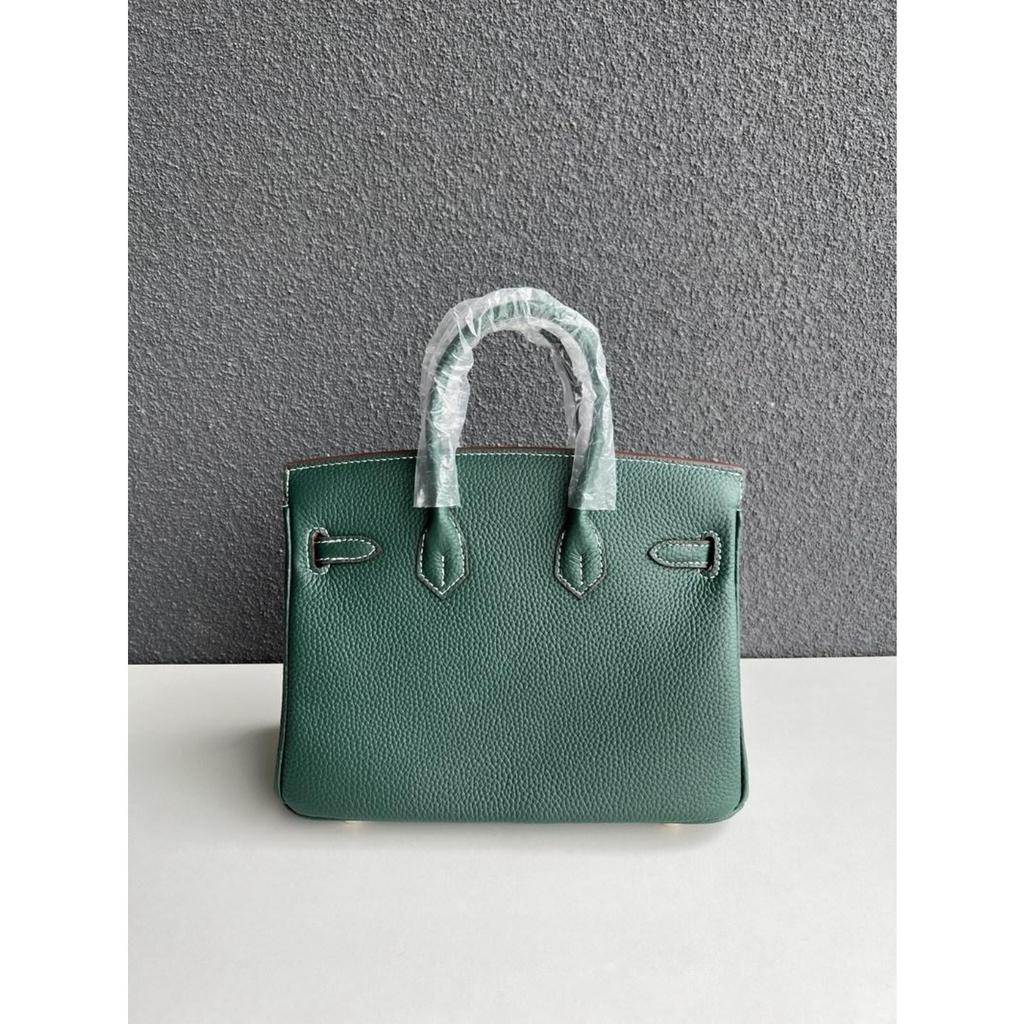 Gold Buckle Classic Fashionable Women's First-layer Cowhide Lychee Leather Handbag