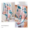 Spring and Summer New Travel Sunscreen Versatile 100% Silk Small Square Scarf Floral Printing Neck Small Square Scarf