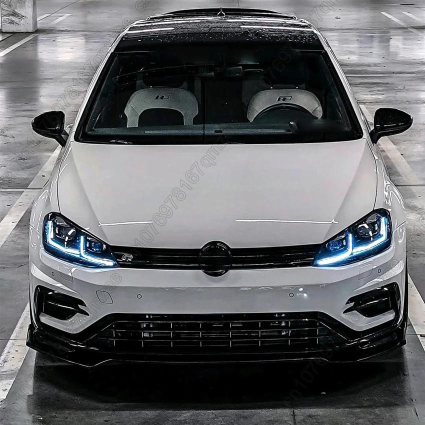 Front Bumper Canard Lip For Golf MK7 MK7.5 GTI GTD GTE R R-Line 2012-2020 Lower Splitter Diffuser Exterior Body Kits