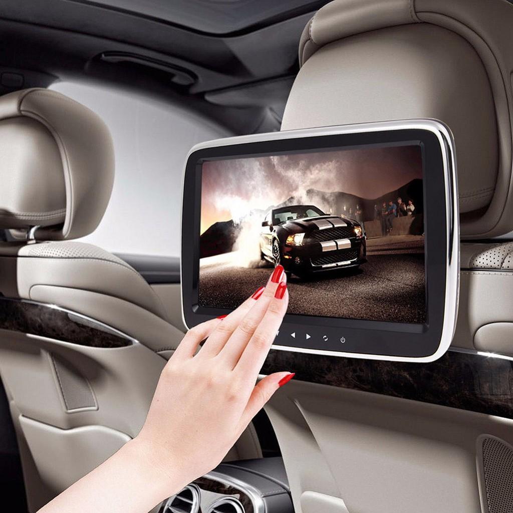 DVD Video Player USB/SD/HDMI/IR/FM TFT LCD Digital Screen Touch Button Game Remote Control 9Inches HD Car Headrest Monitor