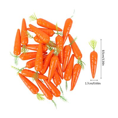 Easter Decoration Simulation Mini Carrot Artificial Foam Vegetable Carrots Easter Party Home Decor Ornaments Kids Gift DIY Craft