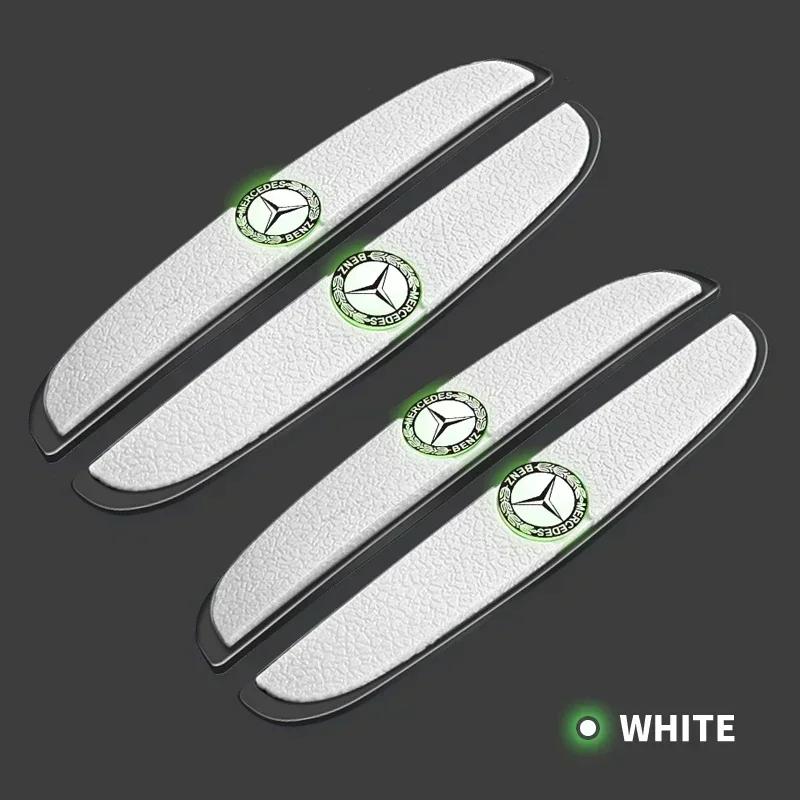 GOX3   4pc Rubber Bumper Strip Car Door Anti-Collision Emblem Sticker for Mercedes Benz B/C/E/S Class A Class C200L GLC GLK New CLA GLA