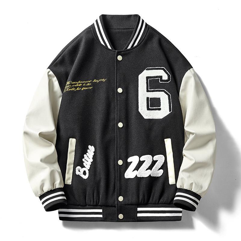 New Spring and Autumn Men's Baseball Jacket Embroidered Trendy, Fashionable, Versatile, Loose and Handsome