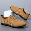 Retro Men's Shoes 2025 New Soft Soled Lightweight Leather Shoes Outdoor Anti Slip Wear Resistant Casual Shoes Driving Shoes