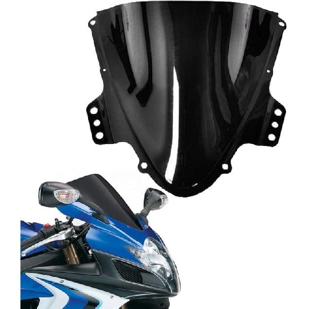 Черное ветровое стекло с двойным изгибом для Kawasaki Ninja 300 EX300R EX300 2013 2014 2015 2016 2017 2018 Ветроотражатели ABS Пластик Мотоцикл Black Windshield for Suzu