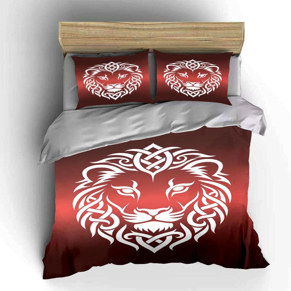 White Lion Head Design. Bedding Sets Duvet Cover Sets Duvet Covers Pillowcases(1 * Duvet Cover 2 * Pillowcases, Without Duvet Insert)