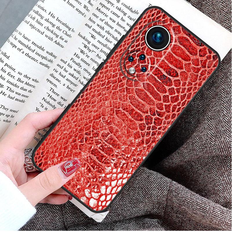 Snake Skin Texture Case For Honor Magic 8 6 7 Lite Honor 400 200 Pro 50 70 90 X8c X8b X9a X9c X9b X9d Win Cover