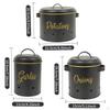 3 Pieces Potato Onion Garlic Storage Bin Container for Pantry Decoration Countertop with Lid