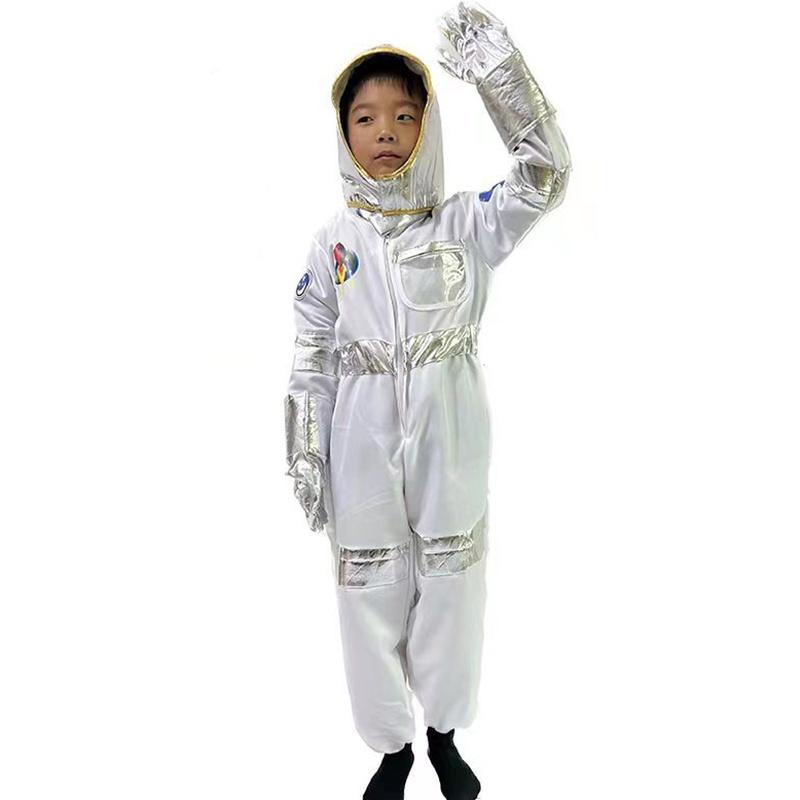 Fantasia de Astronauta Infantil Cosplay Macacão de Voo Espacial Unissex Roupa de Traje Espacial