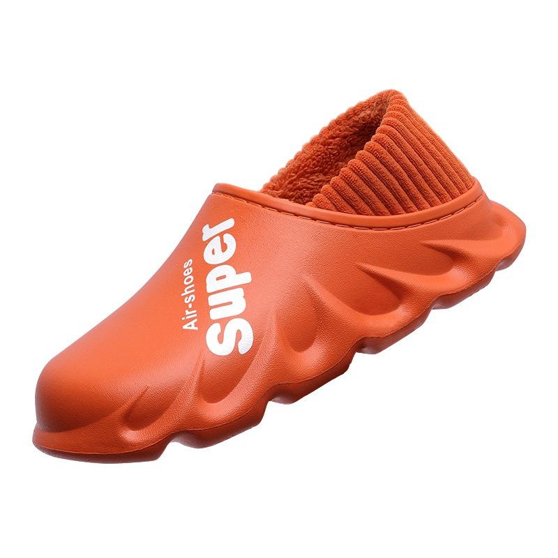 Lidani home slippers men's winter outdoor bag and thick-soled indoor thermal cotton shoes women's household simple autumn and winter