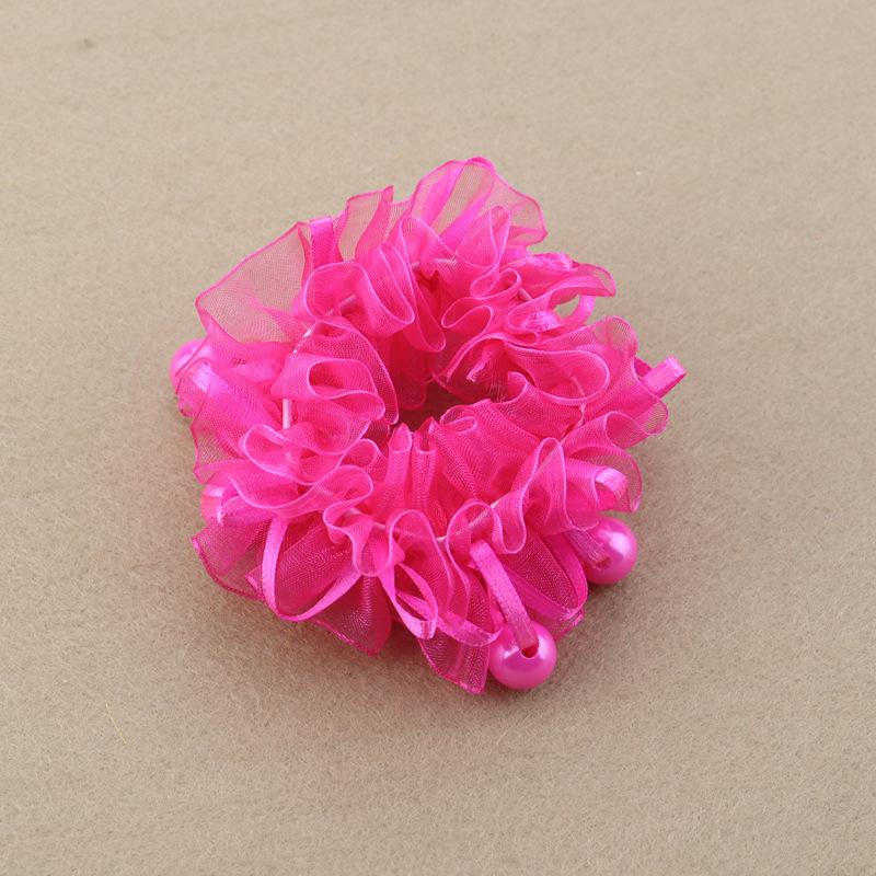 New Girl Ballet Head Flower Cute Handmade Children's Hair Circles Performance Flower Princess Headwear   Elastic Hair Bands