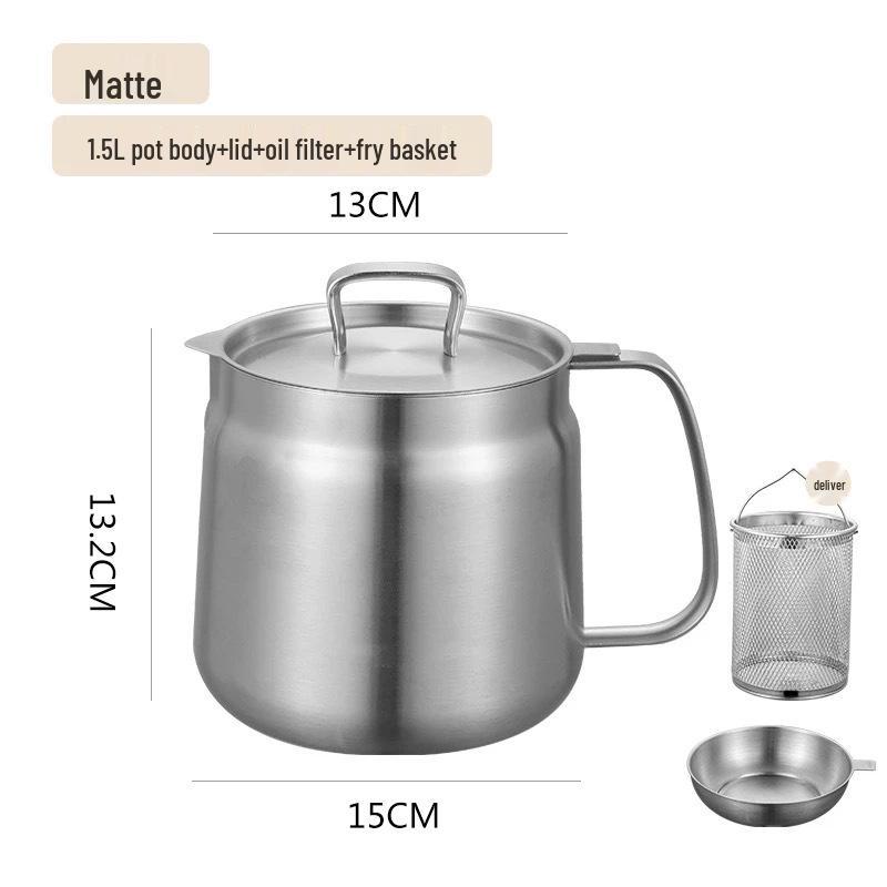 304 Stainless Steel Multifunctional Oil Pot with Filter and Storage Tank
