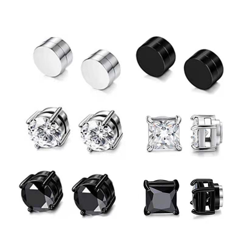 Magnetic Stainless Steel No-Pierce Ear Clip for Women - Elegant Small Niche Design