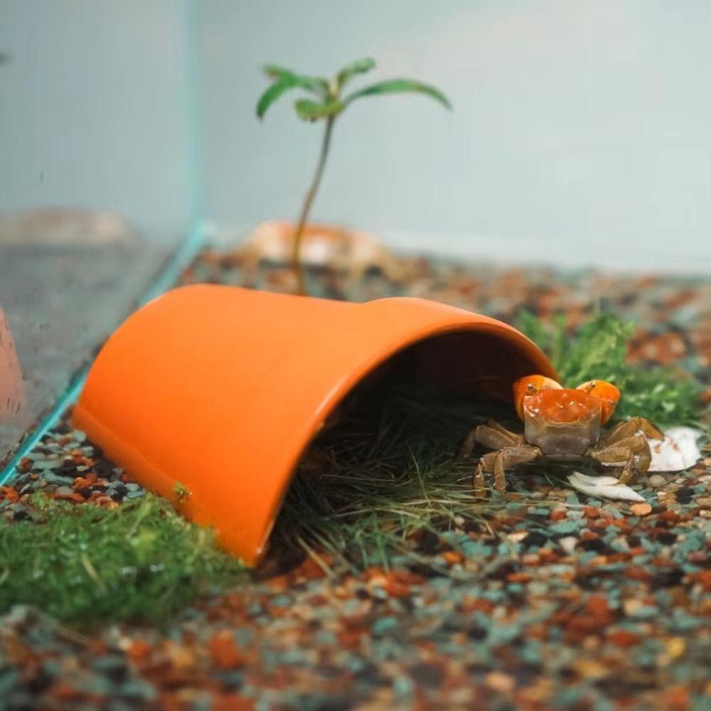 Ceramic Turtle Dodge Cave Breathable Decorative Fish Shrimps Shelter House Climbing Hill Landscaping Crab Safe House Fish Tank