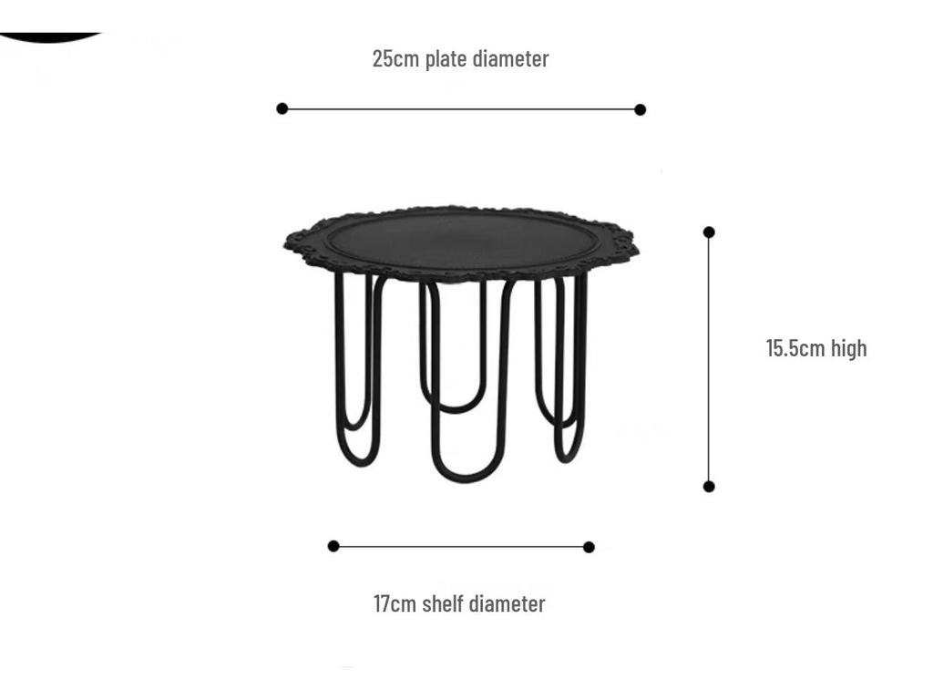 Silver Dessert Display Stand for Corporate Coffee Break and Afternoon Tea