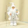 12-inch Cute Santa Claus Statue - Bright Polyester Christmas Decoration for Holiday Parties, Events and Home Displays, with Fest