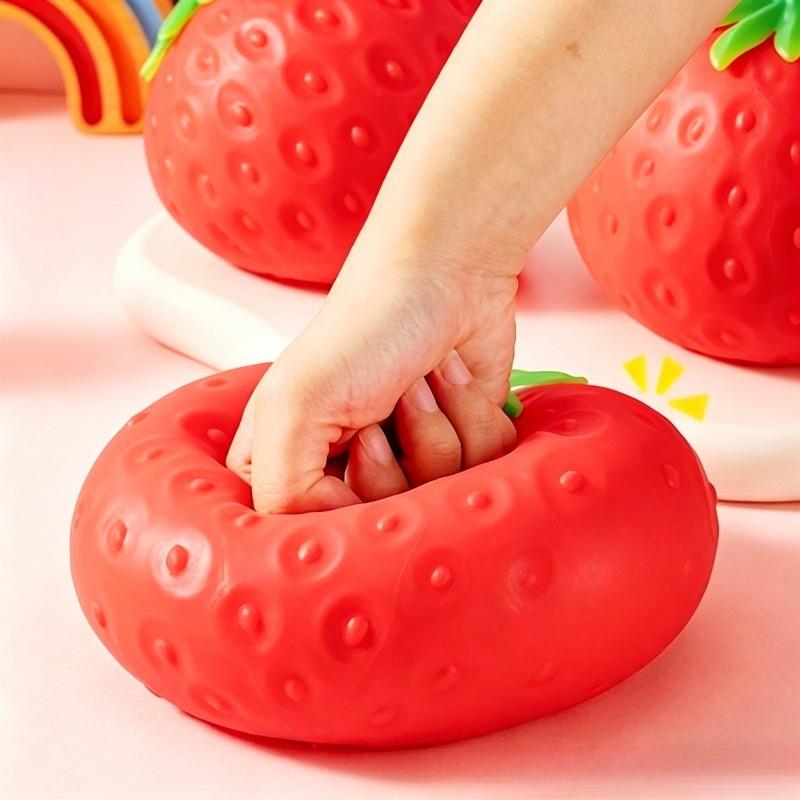 Gigantyczna Truskawkowa Zabawka Squishy Bardzo Duży Rozmiar Truskawkowe Fidget Toys Powoli Podnoszący Kształtowalna Piłka Anty-stresowa dla Dorosłych Przyjaciół Prezenty