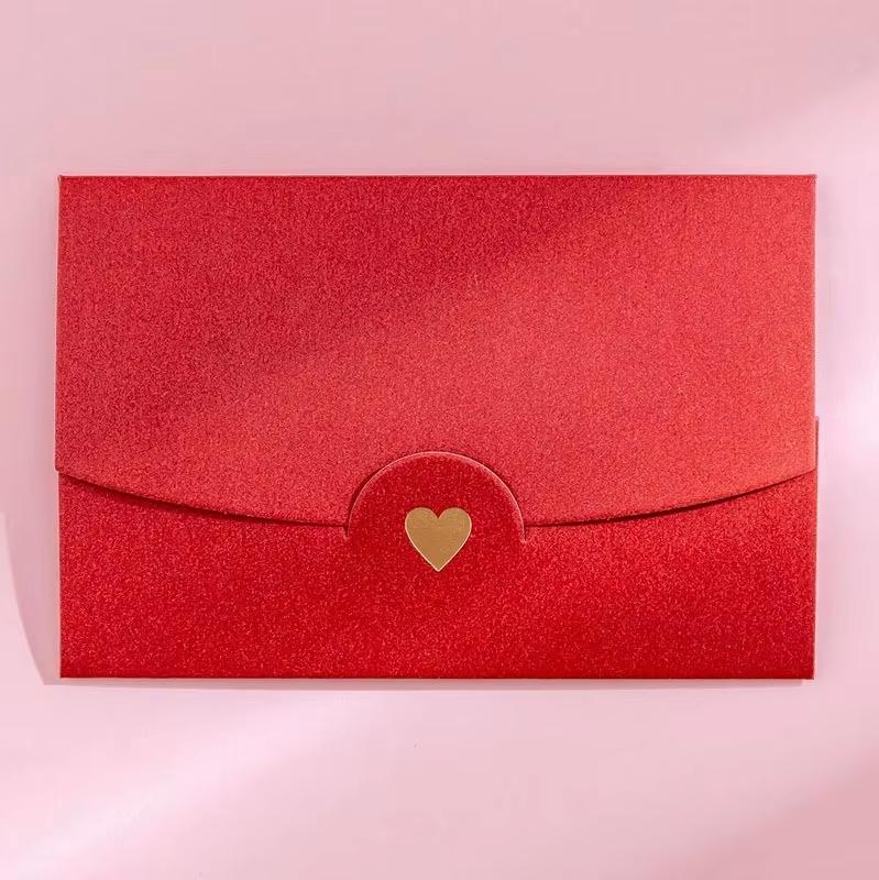 (10 Pieces/Lot) 10.5CM*7CM Small Greeting Card Name Card Envelope  Stamping Love Pearlescent Paper Mini Envelopes