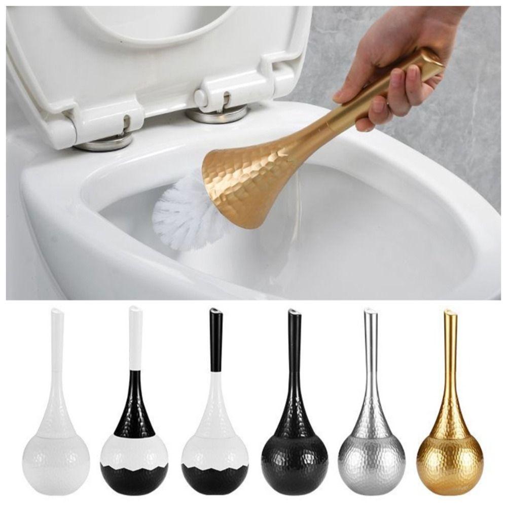 Ensemble Brosse de Toilettes Luxe Léger Tête Amovible Exquise Manche Long Ergonomique Base Debout