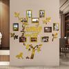 3D Tree & Pony Photo Frame Wall Sticker, Holds 10 6-inch Photos, Family Living Room Décor