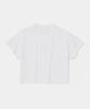 COLUMBIA UNIVERSITY Cu Big Script Women Crop S/S T-Shirts White