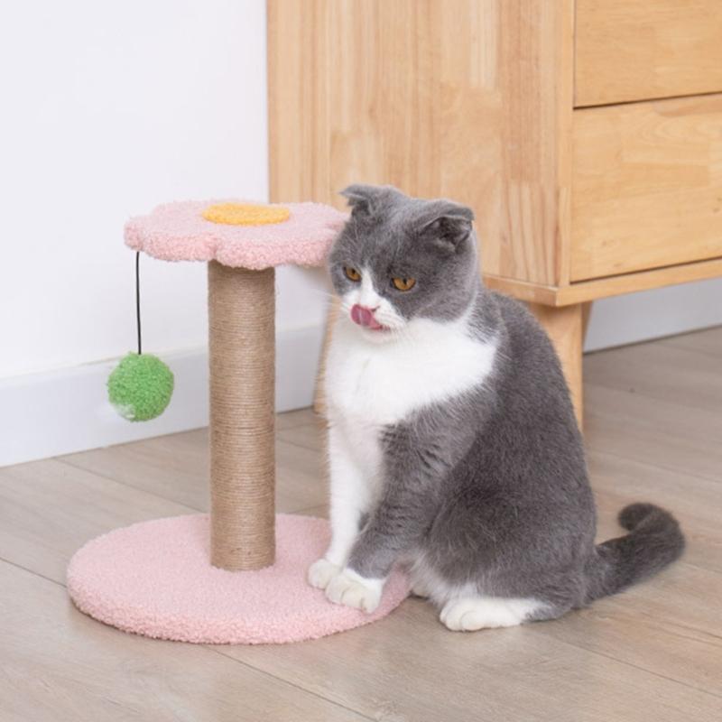 Cute Cat Scratcher Interactive Pet Toy for Cat and Kitten Playing Post