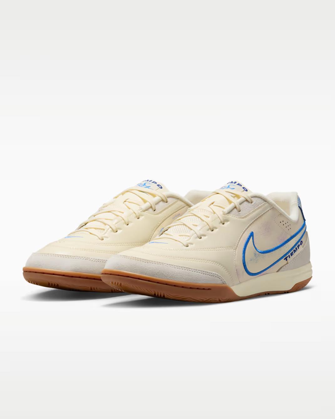 IO9951-149 Nike Tiempo Streetgato PRM Golf Coconut Milk/Blue Crystal 4