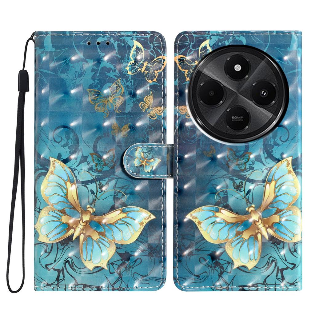 Für Xiaomi Redmi A4 5G Hülle PU Leder Brieftasche Handyhülle 3D Musterdruck