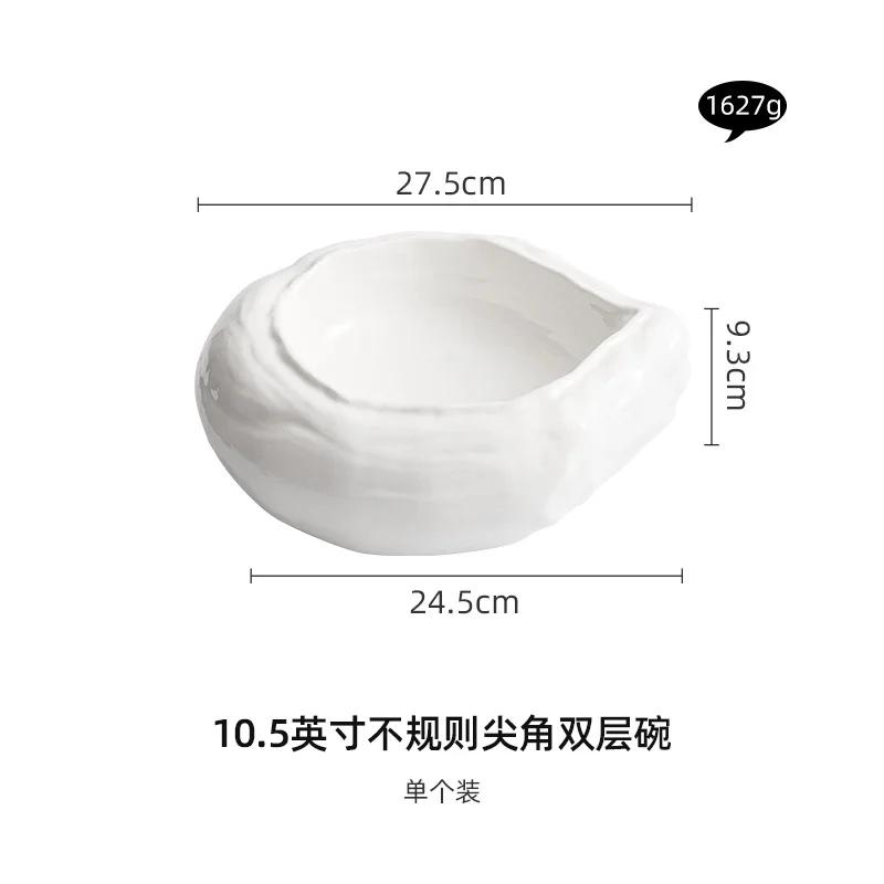 

Нестандартные остроугольные двойные миски, ресторанная и клубная посуда, керамическая посуда, специальные салатники, кулинария.