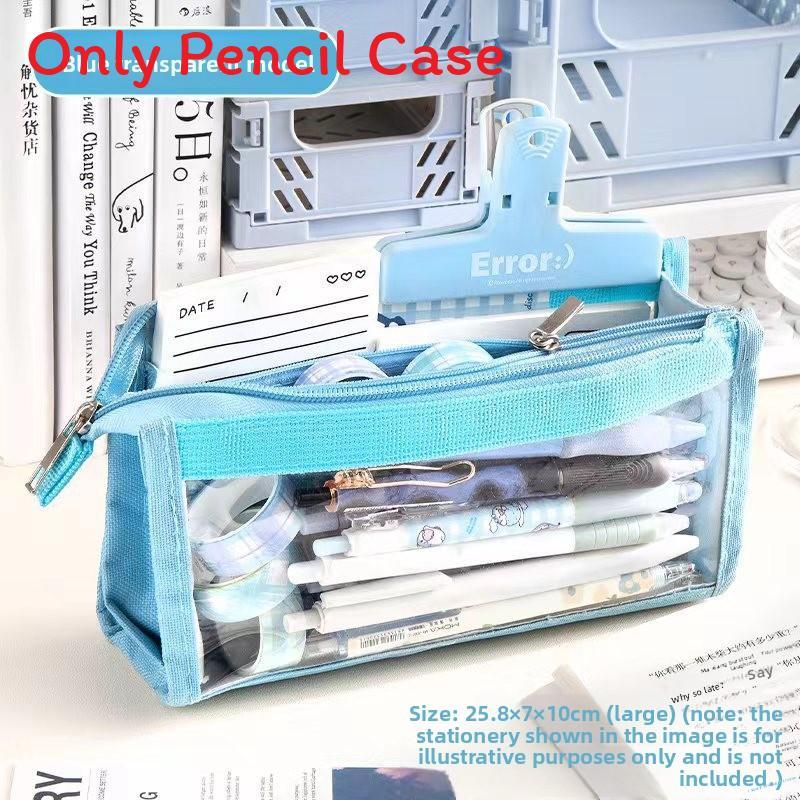 Canvas Six Layer Large Capacity Pen Bag For Students With Dividers And Storage For School Supplies
