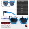 SHAUNA Ins Popular Fashion Square Colorful Sunglasses Women Retro Brand Designer Mirror Eyewear Shades UV400 Men Sun Glasses
