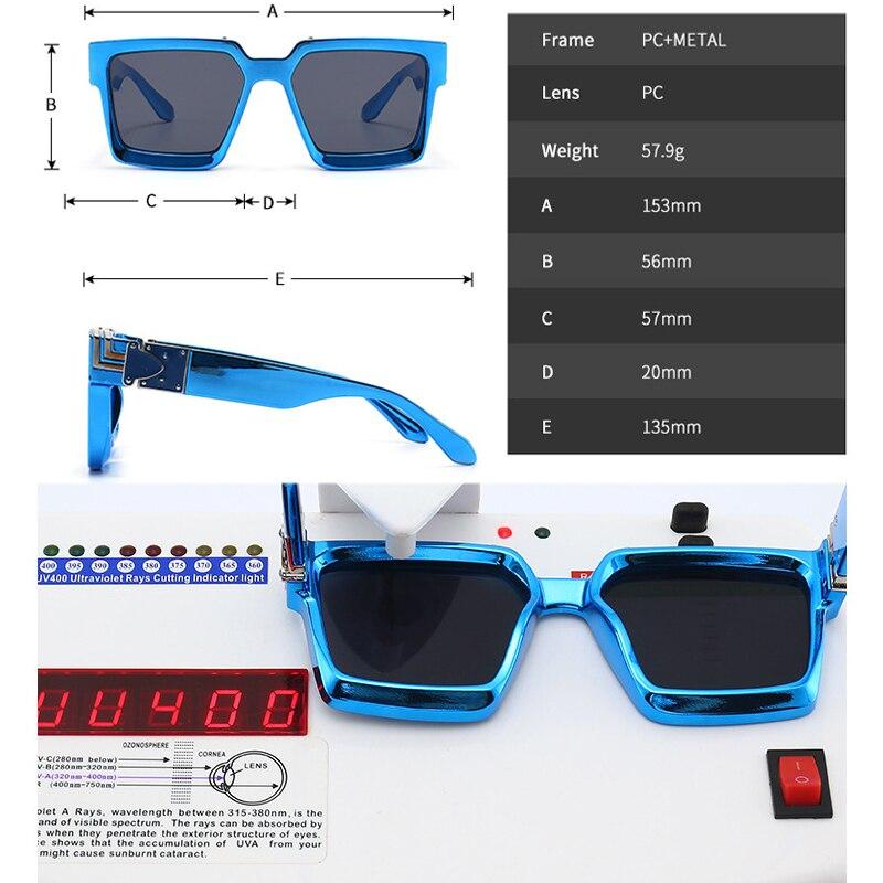 SHAUNA Ins Popular Fashion Square Colorful Sunglasses Women Retro Brand Designer Mirror Eyewear Shades UV400 Men Sun Glasses