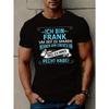 European Sizes Ich Bin Frank Men's for "I Frank" Casual T-Shirt - Short Sleeve Summer Round Neck Top with Surname