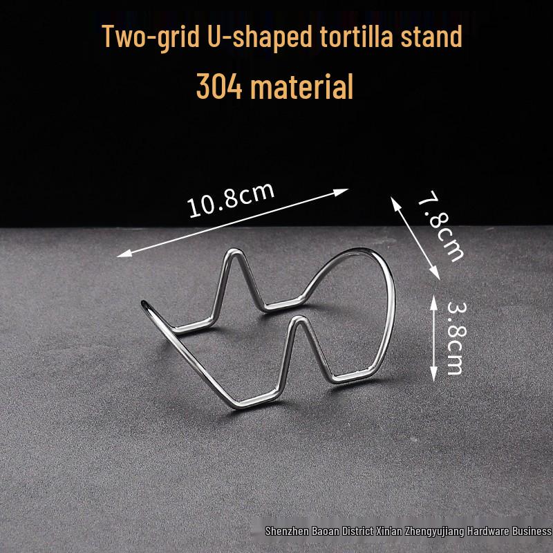 304 Stainless Steel V-Shaped Taco Holder for 2 or 3 Tortillas
