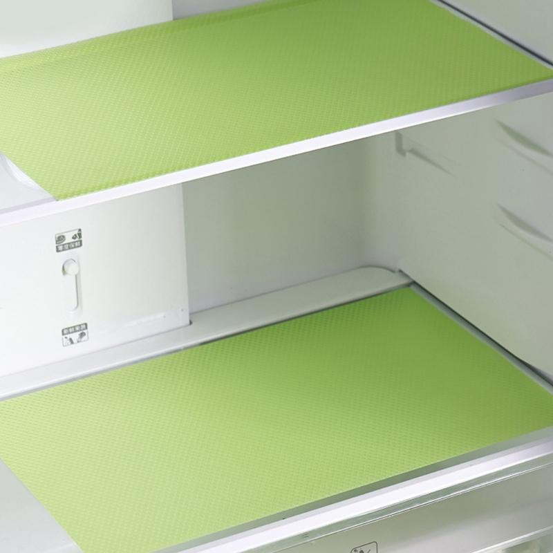 4Pieces Customizable Mat AntiSlip Refrigerator Shelf Liner Pad EVA Kitchen Cabinet Mats Easy to Clean and Waterproof