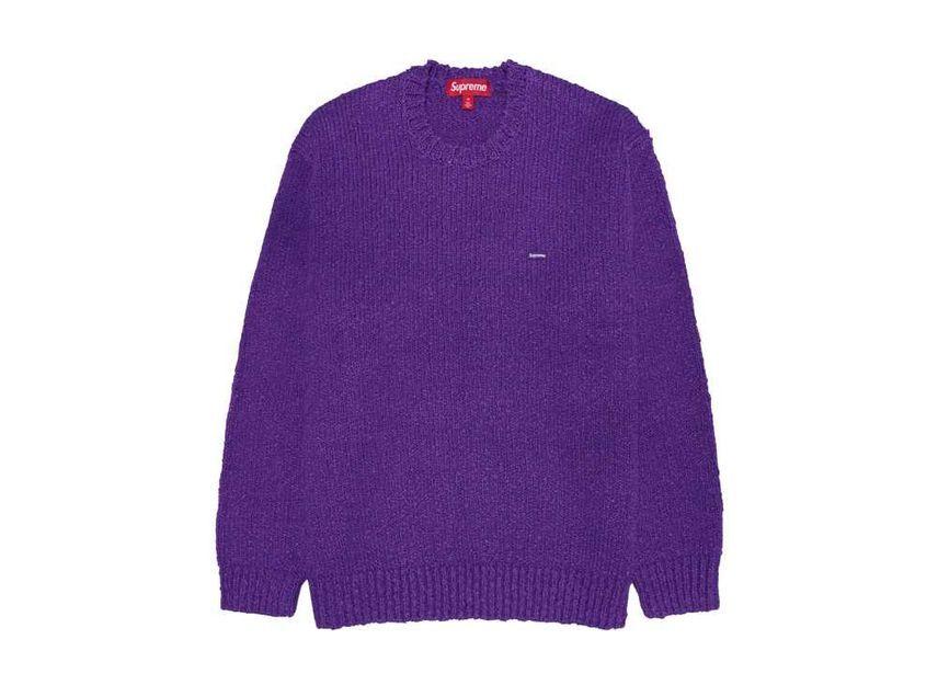 Supreme Boucle Small Box Sweater Purple S