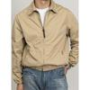 Men's Vintage-Style Spring/Fall Reversible Collar Zipper Lightweight Jacket Simple Wash Finished Workwear Jacket