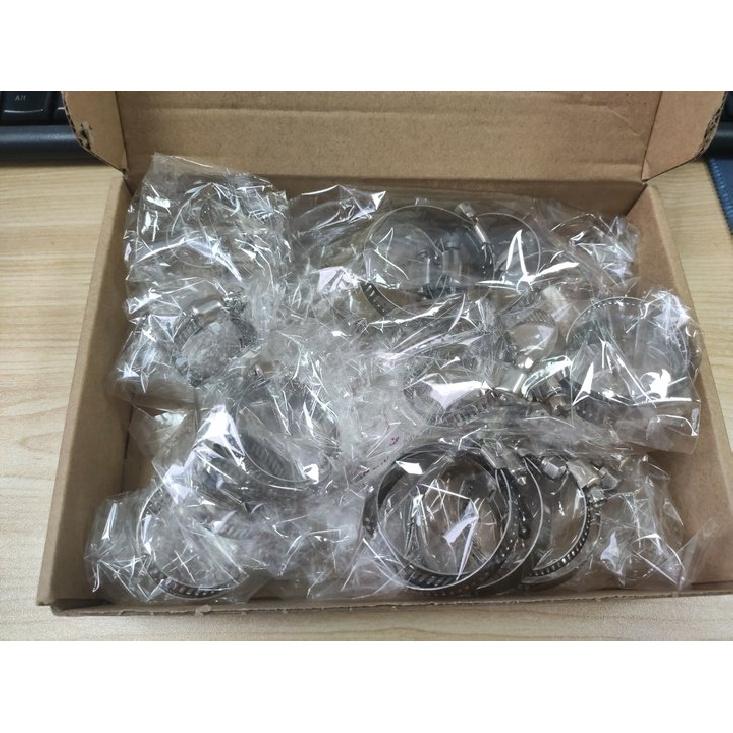 25pcs Metal Hose Pipe Clamps 16mm-70mm Cross German Hose Clamp Clips for Air Hose Water Pipe Fuel Hose 5 Sizes