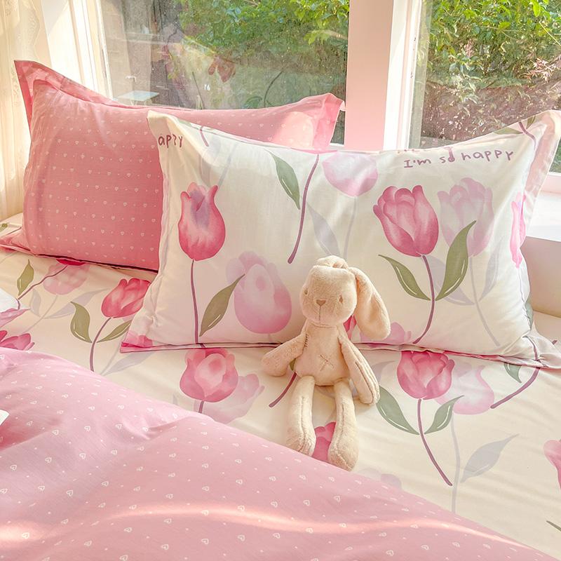 100% Cotton 1 Piece 48cm*74cm Pillowcase Beauty Floral Printing Pillow Case Cover For Bedroom