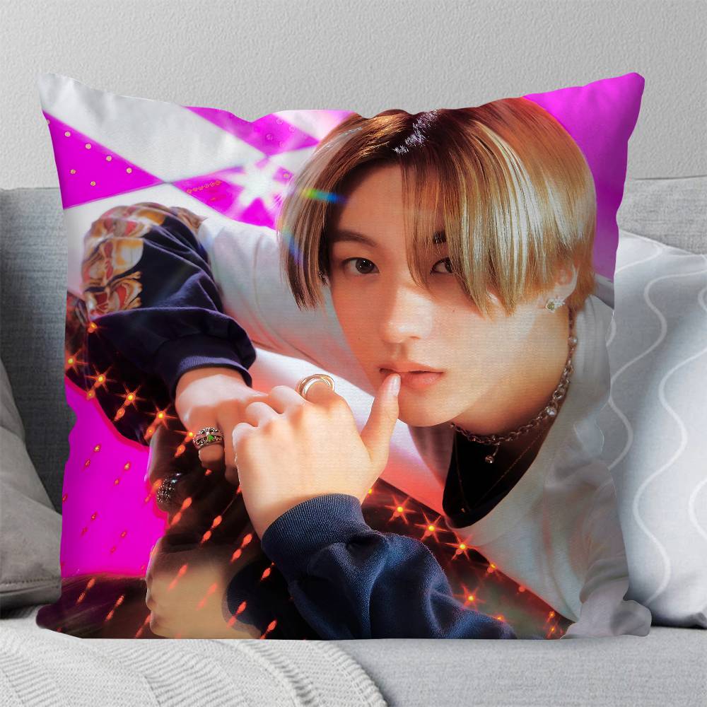 Anton Chanyoung Lee Kpop RIIZE Pillow Case Square Pillow Bedroom Sofa Leisure Comfort Cushion Car Living Room Home Decoration