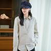 2025 A/W 100% Pure Wool Loose Fit Versatile V-Neck Knit Sweater Vest