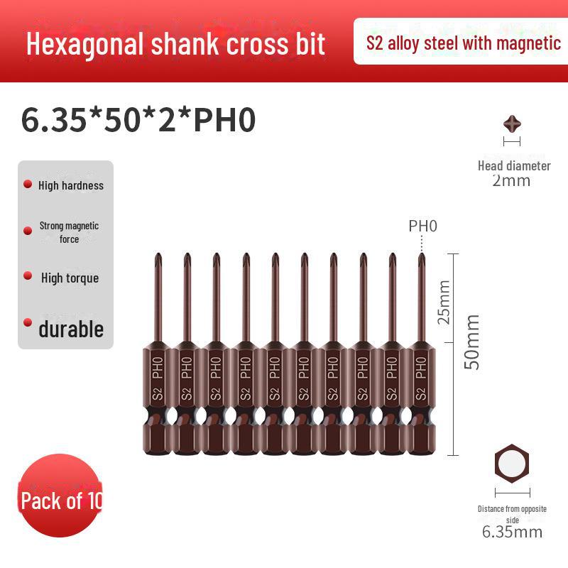 Qingwei S2 Magnetická wolframová ocelová šestihranná křížová elektrická šroubováková hlava