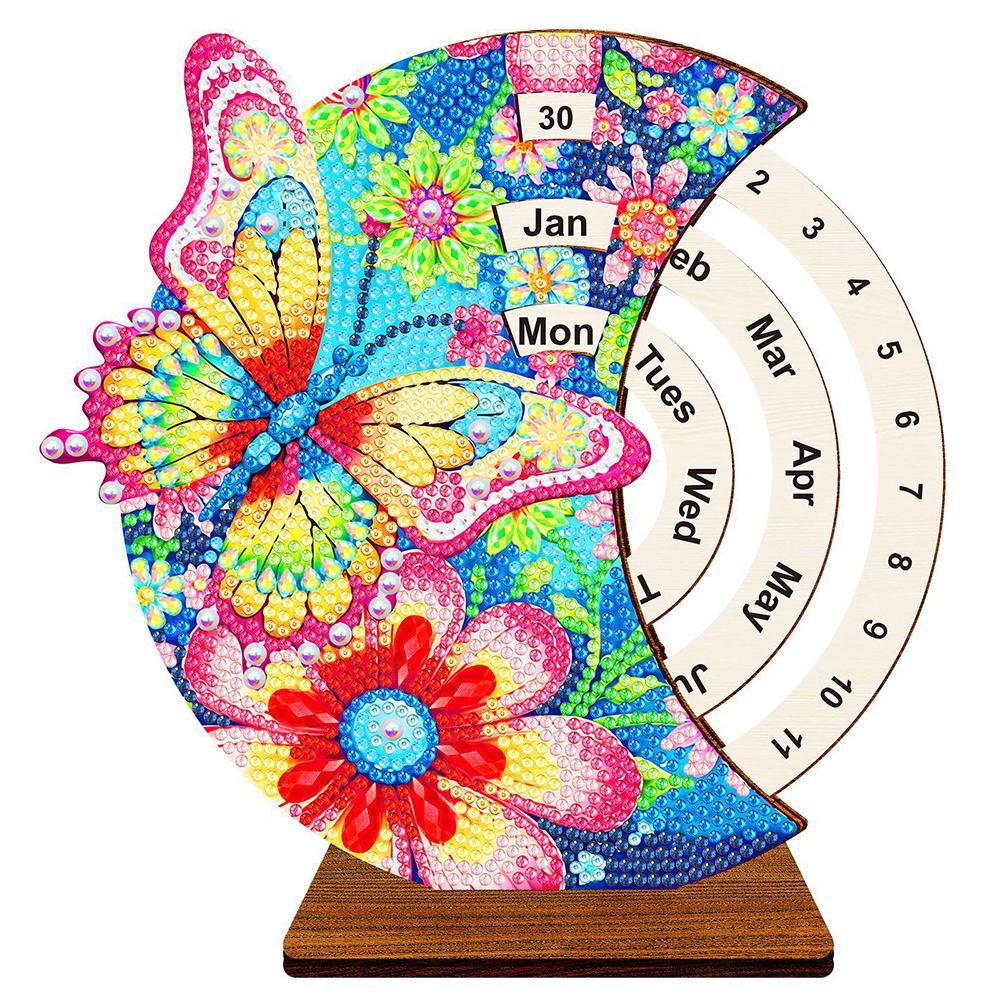 

Diamond Painting Calendar Ornament DIY Crystal Diamond Painting Calendar Fashionable Decorative Painting Gift for Living Room