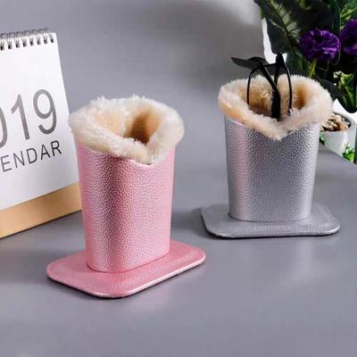 1pcs Stylish Plush Eyeglass Storage Case Multi-Purpose Pen Holder for Desk Soft Protective Eyewear Organizer