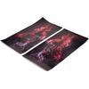 1Pair Car Center Pillar Stickers, Anti-Scratch Vinyl B-Pillar Protectors, HD Printed Smoke Pattern Symmetrical PET Waterproof Decals, Auto Center