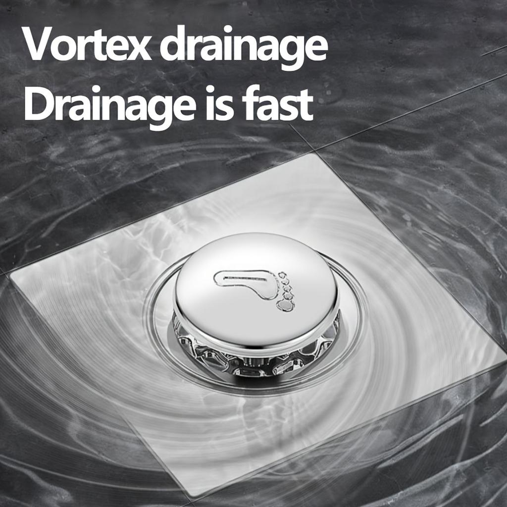 Stainless Steel Shower Drain with Smooth Edge Design Clog Resistant Fast Drainage Modern Bathroom Essential Minimalist White Round Drain No Overflow