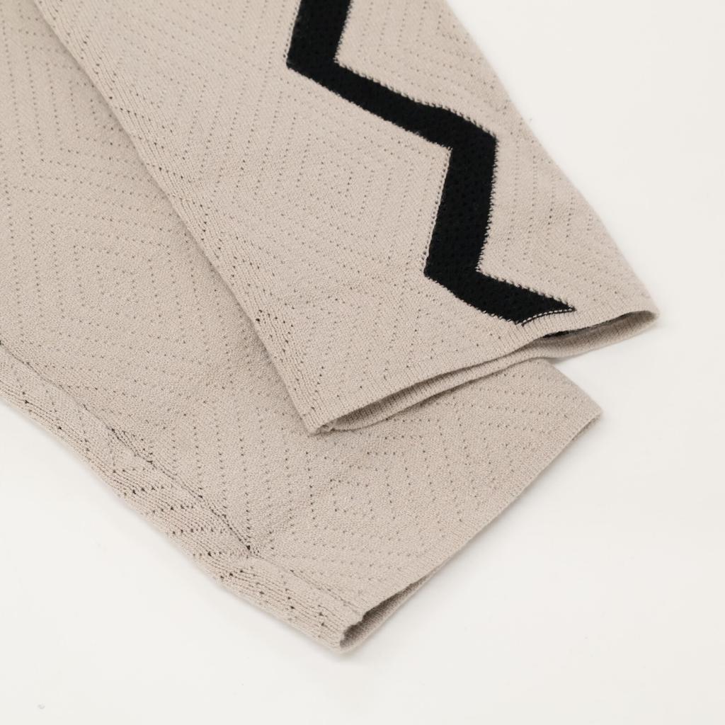 EMPORIO ARMANI Gray/Black 6K2MWD 2M29Z Pullover Knit tops 42 Gray x blackUsed